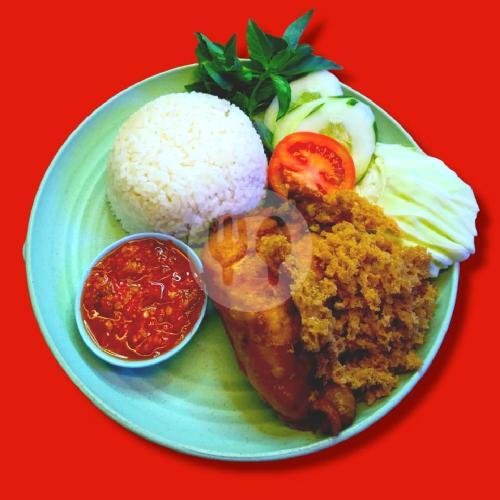 Nasi + Ayam penyet menu Griya Dahar Ayam KPK, Jumantono