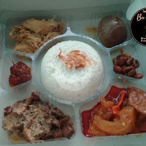 Nasi Gudeg Kotak Komplit Spesial menu Gudeg Jogja Bu Marni, Pucang Sewu