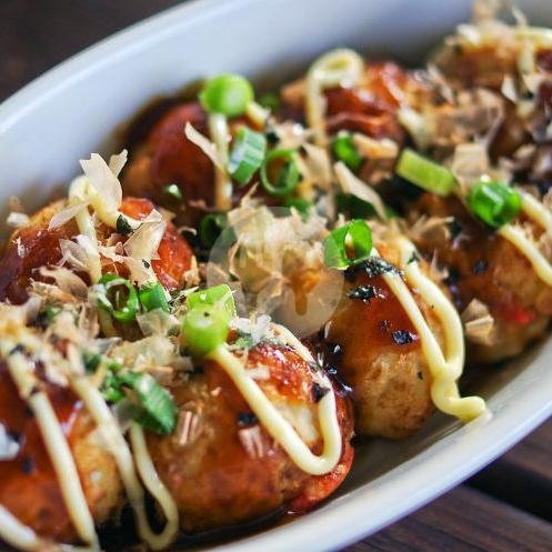 Takoyaki Topping Mix Gurita Crabstick ( Isi 4 ) menu Oishii Takoyaki, Madiun