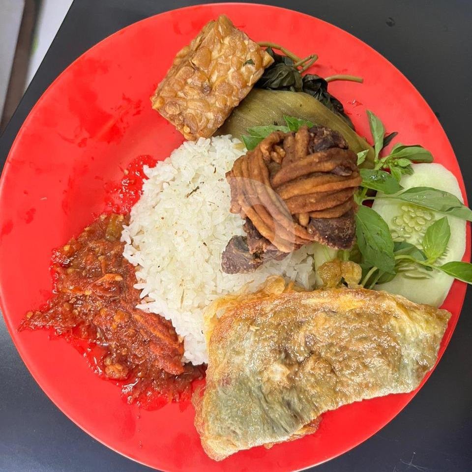 Nasi Lele + Telor menu Tempe Penyet Mbak Noer, Jagir Wonokromo