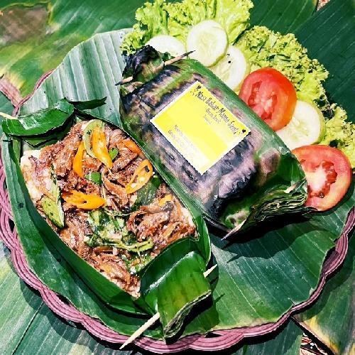 Nasi Bakar Isi Teri menu Nasi Bakar Mama Santi, Haji Achyar