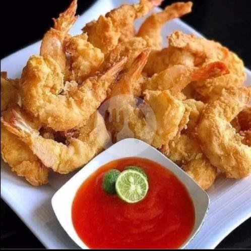 Cumi Goreng Tepung menu Seafood Kerang Tumpah Kang Dansek, Lapang Tembak Selatan