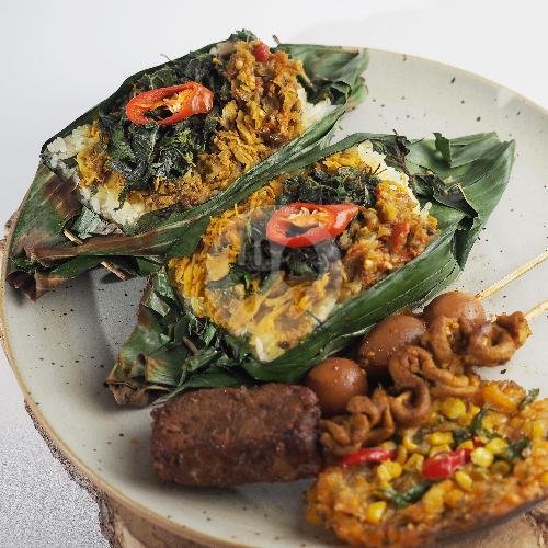 Nasi Kulit + Tuna Suwir menu Angkringan Mbok Nom, Griya Babatan Mukti
