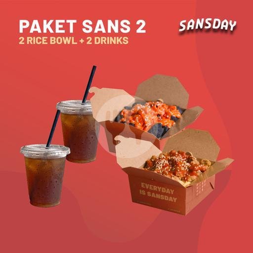 Paket Sans 2 menu Chicken Rice Bowl By Sansday, Cilandak