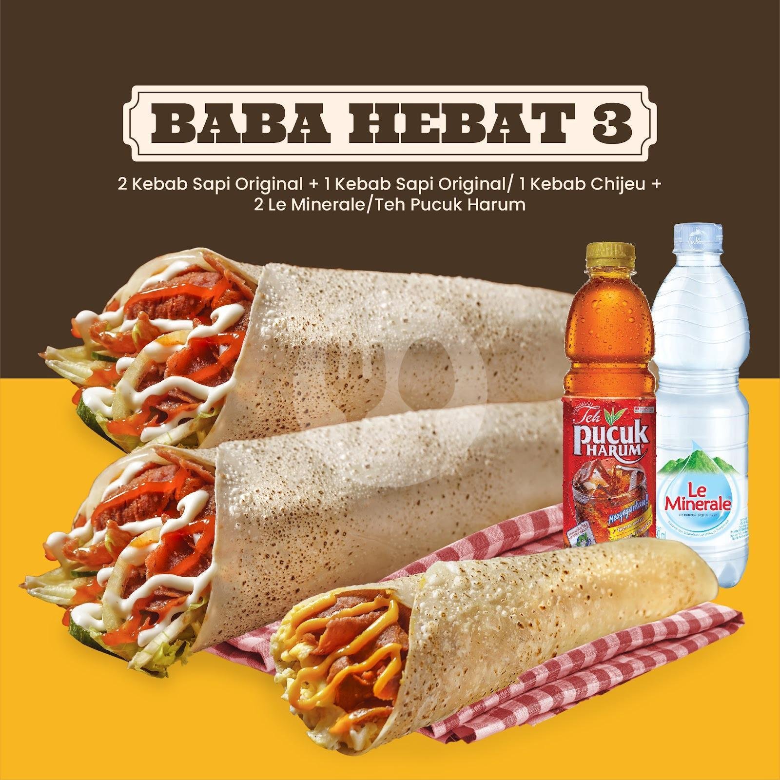 Paket Oktoboom 3 menu Kebab Turki Baba Rafi, Tegalrejo