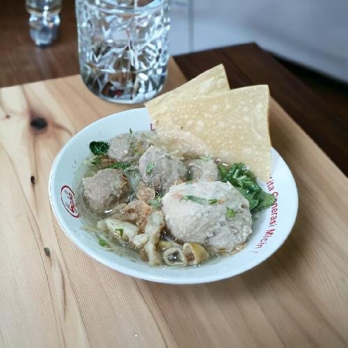 mie ayam pangsit iso gajih menu Bakso Manja, Banyumanik