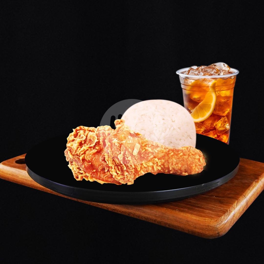 Paket Ori Paha Bawah Thai Tea menu Lazatto Chicken & Burger, Paseh