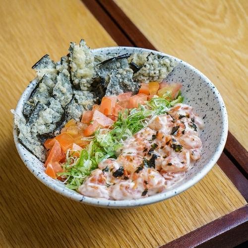Nori Taco Creamy salmon menu Honu Poke & Matcha Bar (Healthy), Menteng