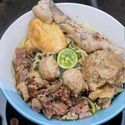 Mie Baso Urat Double menu Mie Baso Balarea, Aksajaya