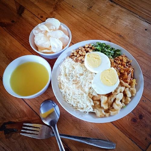 Bubur Ayam Telur Ayam Rebus + Kemasan Thinwall menu Bubur Ayam Pak Didin Bandung, Menur Pumpungan