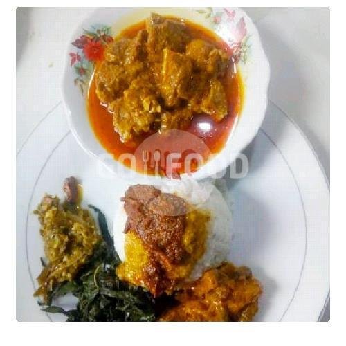 Nasi Telur Dadar Komplit menu Warung Nasi Padang Kurnia Saiyo, A. H. Nasution