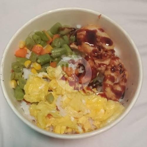 2 Mentai Rice Chicken Katsu GRATIS Tempura isi 4 menu Mao Mao Rice Bowl Dan Sosis Bakar, Ngaglik