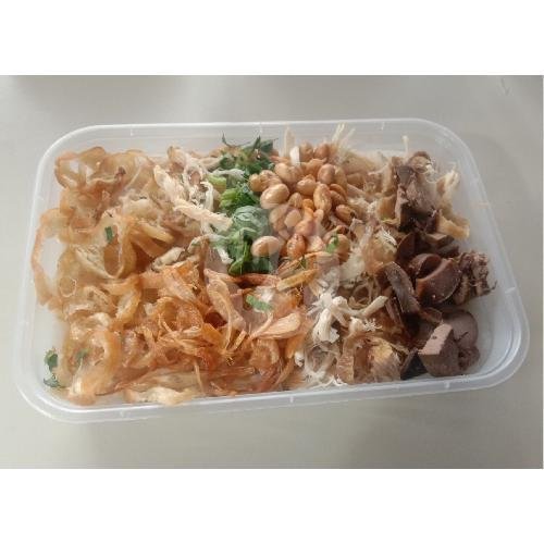 Bubur Ayam Telur 1 Butir, Kotak Thinwall 500ml menu Bubur Ayam dan Nasi Uduk KPAD, Pak Gatot Raya