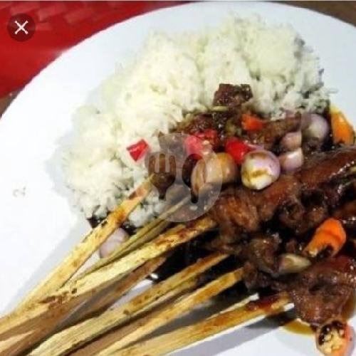Nasi Putih menu Sate Ayam & Sate Kambing Cak Husein