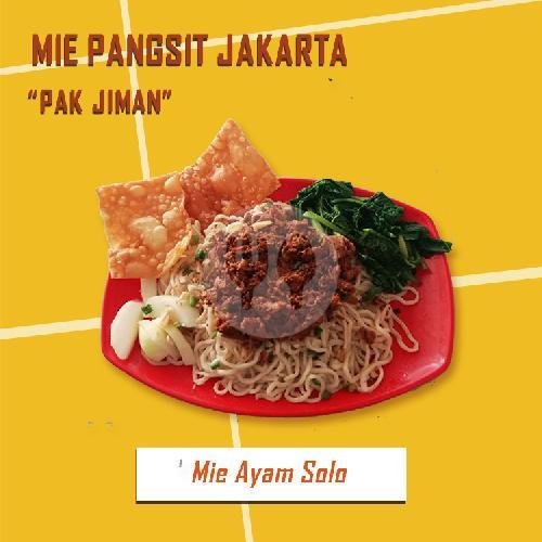 Bihun Ayam Pangsit menu Mie Pangsit Jakarta Pak Jiman, Tenggilis Raya