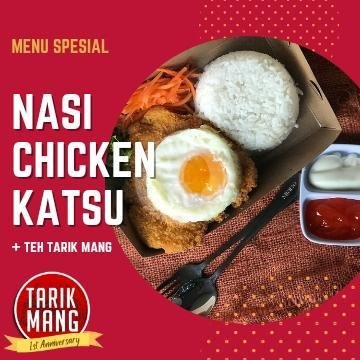 Nasi Kulit Ayam Crispy + Teh Tarik Mang menu Kedai Tarik Mang, Bandung Utara