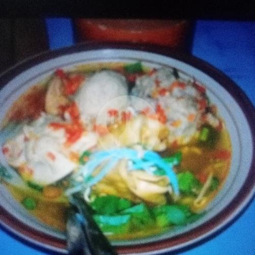 Bakso Porsi Biasa Pedas/Ori menu Bakso Mercon Kuah Ndower Bang Hasan
