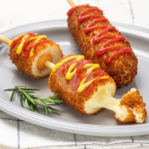 Corndog ORI Full Mozarella menu Seblak Corndog Dan Jebbew, Tanah Baru