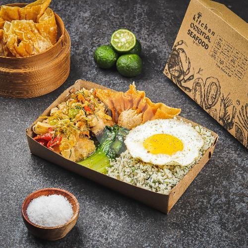 Box Nasi Hainan Ayam Goreng menu Kitchen Oriental, Condong Catur