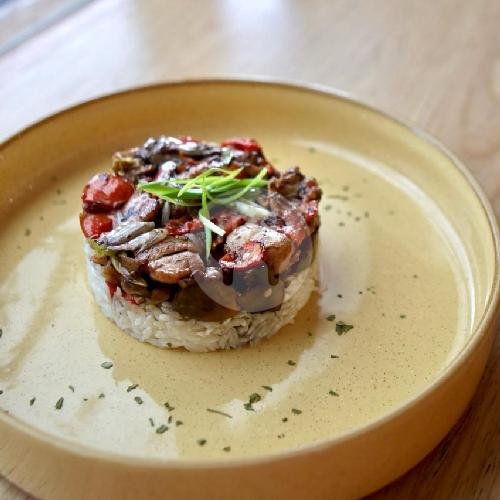 Butter Rice Chicken menu Three K Coffee, Kemang Utara