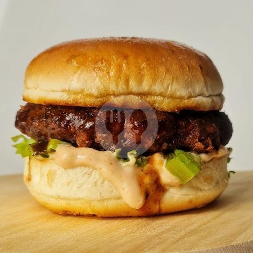 Smokey Bbq Chickn Burger menu Pranita Rasa Vegan & Vegetarian Eatery, Muara Karang