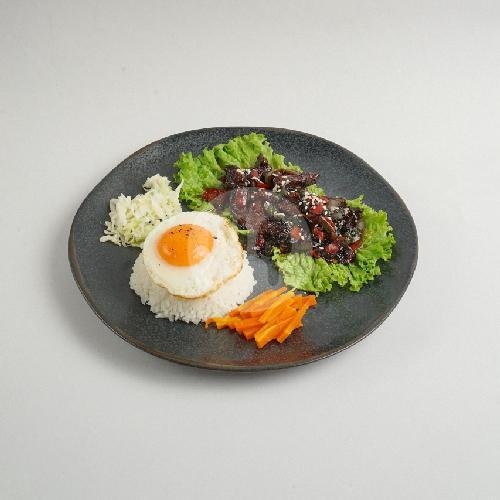 Beef Mongolian menu Kopi Titik Koma, Solo Baru