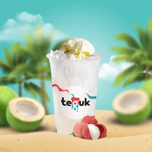 Coconut Lychee Float L menu Teguk, Raya Tengah Kramat Jati