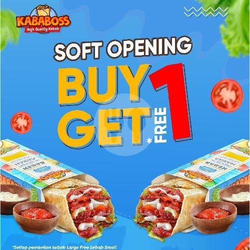 Buy 1 Get 1 (Beli Kebab Large Gratis Kebab Large) menu Kababoss Sindanglaya, Ujung Berung