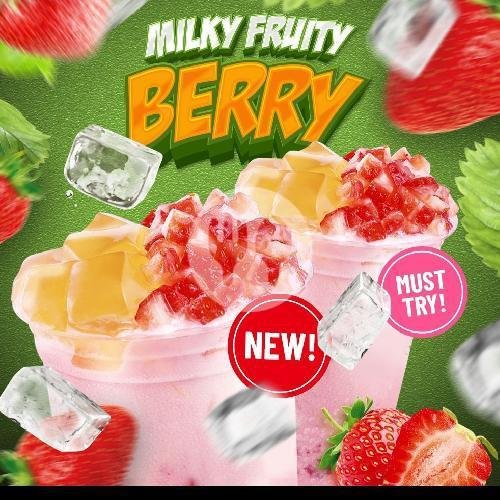 Milky Fruity Berry menu Mixue Juanda, Alun Alun Ciamis