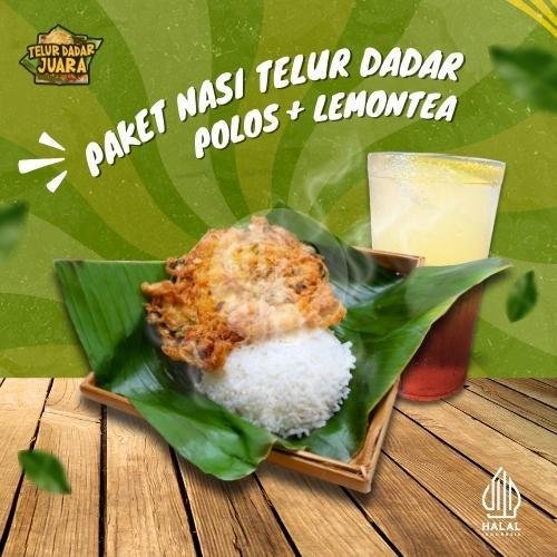 Nasi Telur Dadar Polos menu Telur Dadar Juara, Sasak Gantung