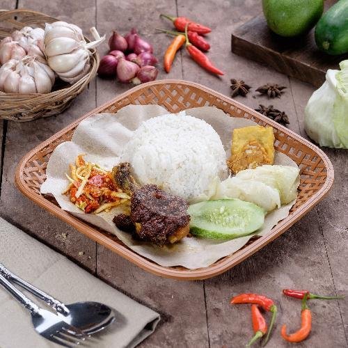 Ayam Potong Kremes menu LIT DULIT Bebek Hitam Madura & Ayam Kremes, Jalan Brantas, Tegal Boto Lor
