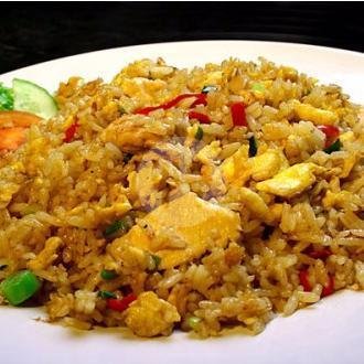 Nasi Goreng Daging + Udang menu Mie Aceh Bang Ibra, Binus Palmerah