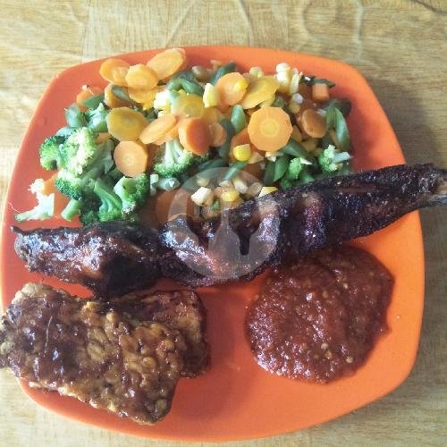 Nasi Putih + Lele Bakar menu Ayam Bakar & Ikan Bakar Warung Mega Jaya, Setia Kawan