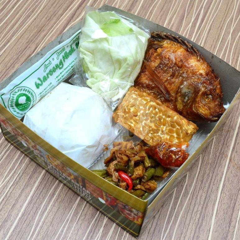 Paket Nila B (Nila bakar + nasi putih) menu Waroeng Mbok Marni, Solo Grand Mall