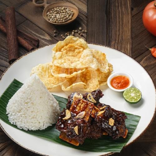 Iga Sambal Ijo menu Pondok Selera Sunda, Sukajadi