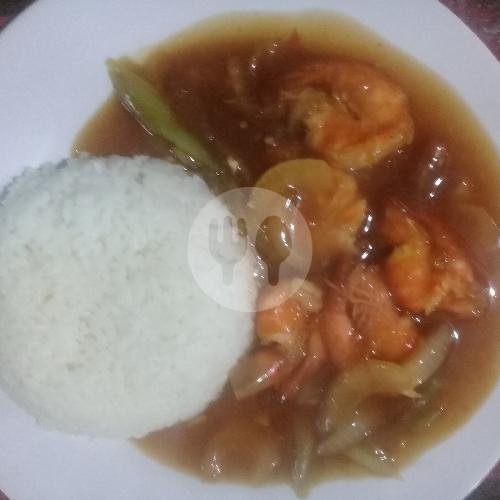 Nasi + Cumi Lada Hitam menu Bakmi dan Seafood 99, Pandega Marta