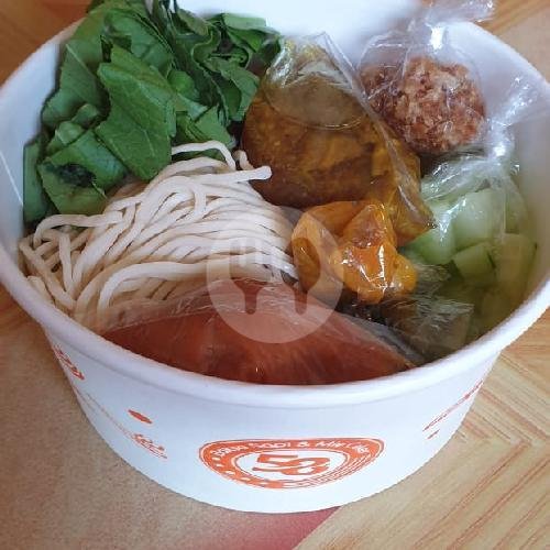 Mie Ayam Kering menu Bakso Sapi dan Mie Ceker 58, Pleret