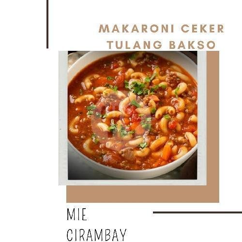 Mie Cirambay Ceker Tulang Baso menu mie cirambay sekeloa, dago