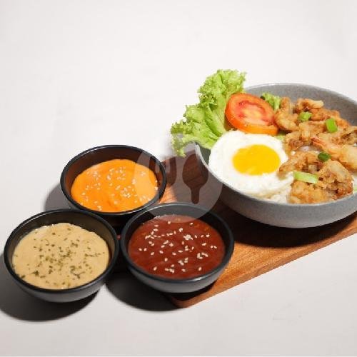 RB Ayam Fillet Crispy + Sambal menu Calamary Ricebowl, A. M. Sangaji