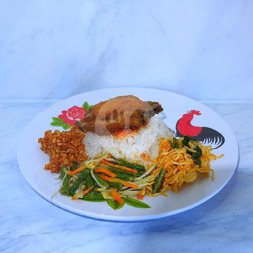 Nasi Campur + Ayam Bakar Kecap menu Warteg Putri Sami Asih 2, Gunung Anyar