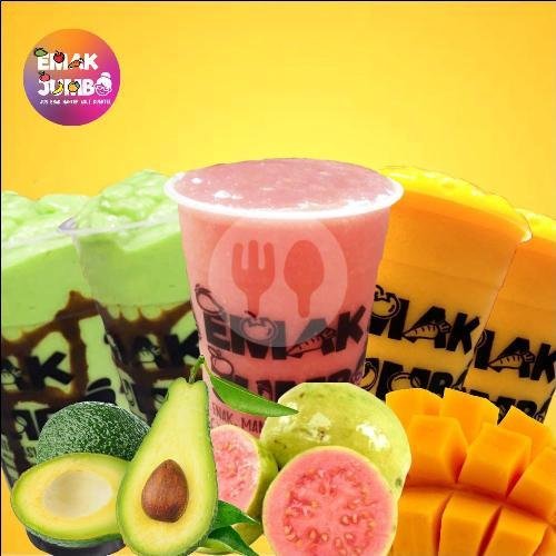Berdua, lebih hepi! Jus Jambu + Semangka Jumbo (Jumbo 22Oz) menu Jus Emak Jumbo, Klojen Bondowoso