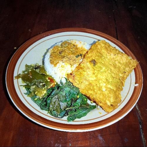 Nasi Sayur + Terong menu Rumah Makan Padang Sabar Jaya, Karanganyar Kota