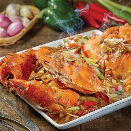 Kepiting Telur Asin menu Krabe Seafood, Gajahmada