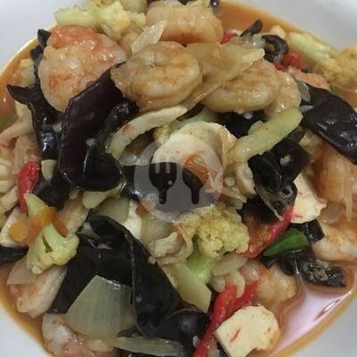 Nasi Putih menu Bakmie Ardes dan Seafood, Pancoran Barat Raya