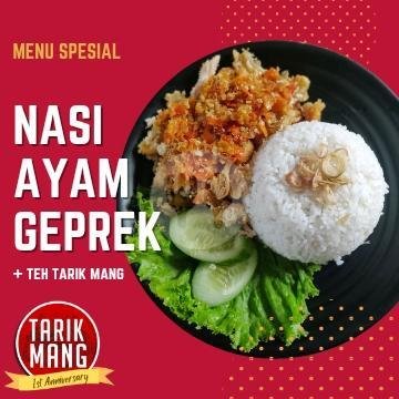 Nasi Chicken Katsu + Teh Tarik Mang menu Kedai Tarik Mang, Bandung Utara