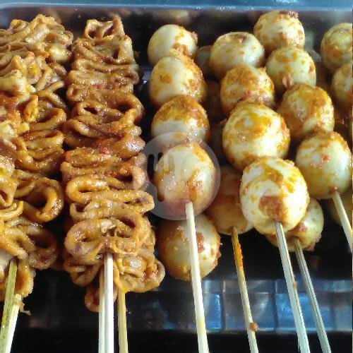 Sate Usus menu Bubur Ayam PJ, Permata Jingga