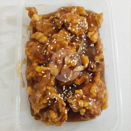 Nasi Sambal Udang Krispi menu Lhom Ngelakh Junior (Junior Cafe) Banyuwangi