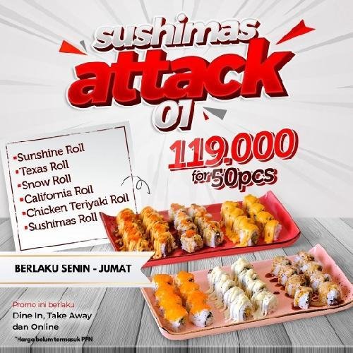 Sushi Attack 2 menu Sushimas, Tengah Raya
