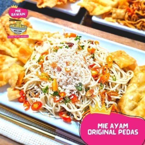 Mie Ayam Yamin Pedas menu Mie Ayam Bawain, Kayuringin