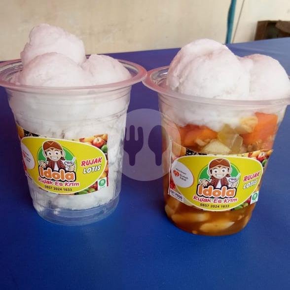 Paket 4 menu Rujak Es Krim Idola, Banjarsari